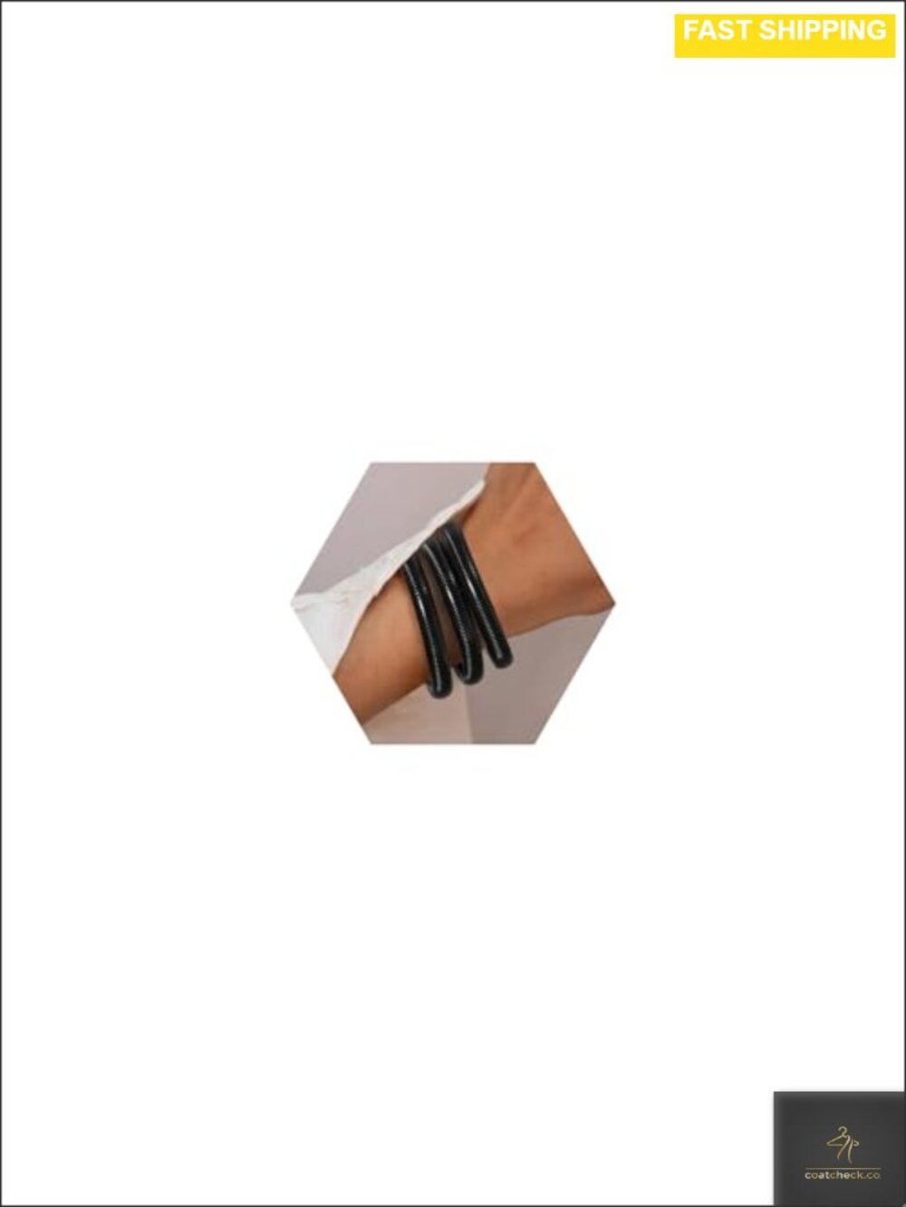 18K Gold Plated Stretch Bangle Bracelet Set of 3 Women